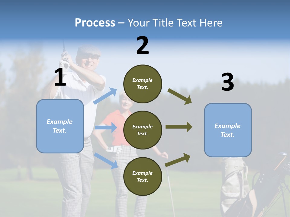 Senior Couple Golf PowerPoint Template
