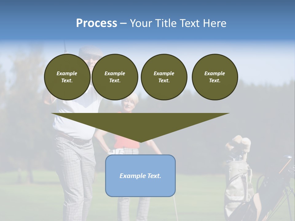 Senior Couple Golf PowerPoint Template