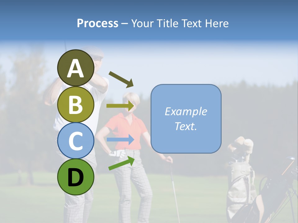 Senior Couple Golf PowerPoint Template