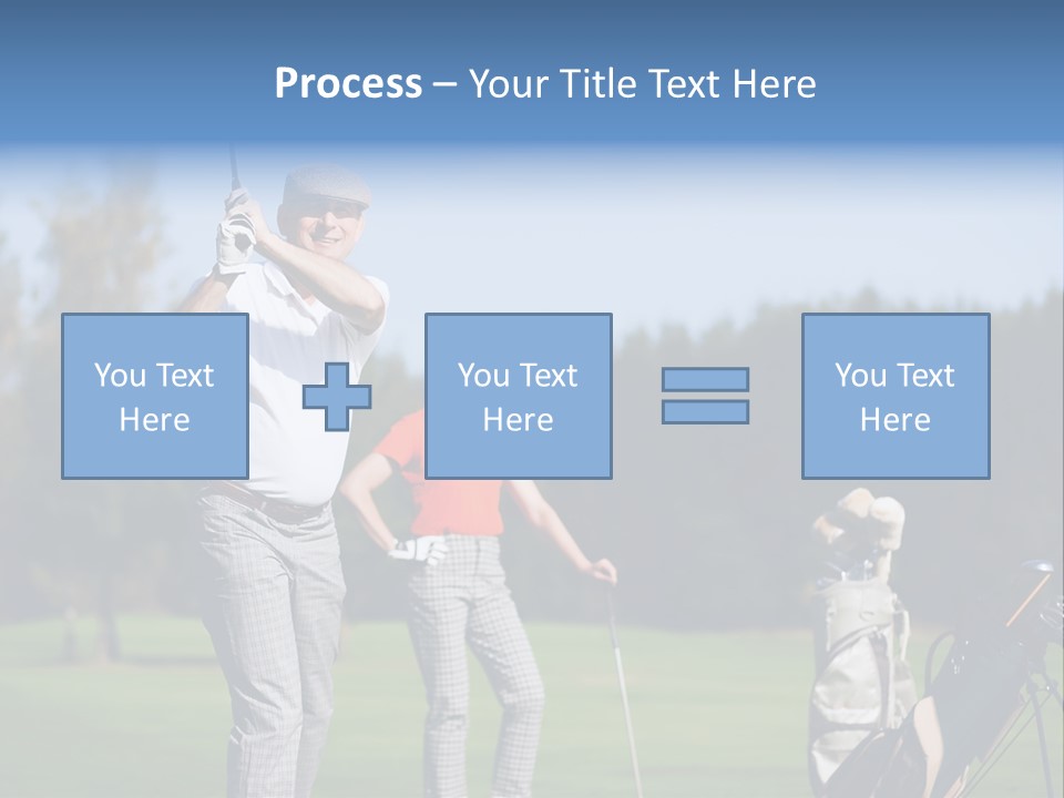 Senior Couple Golf PowerPoint Template