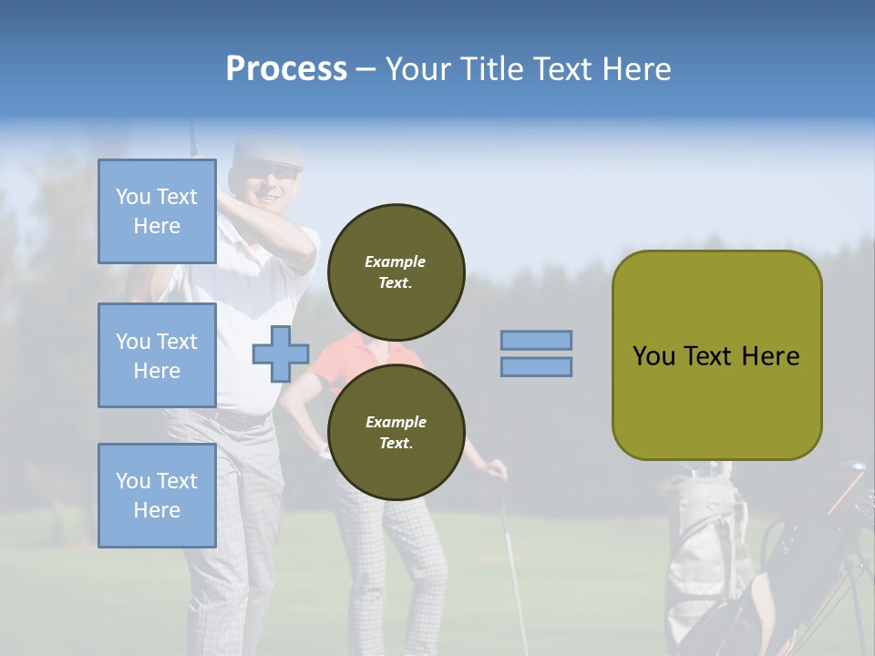 Senior Couple Golf PowerPoint Template