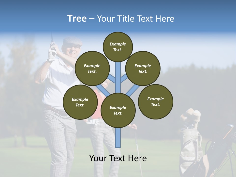 Senior Couple Golf PowerPoint Template