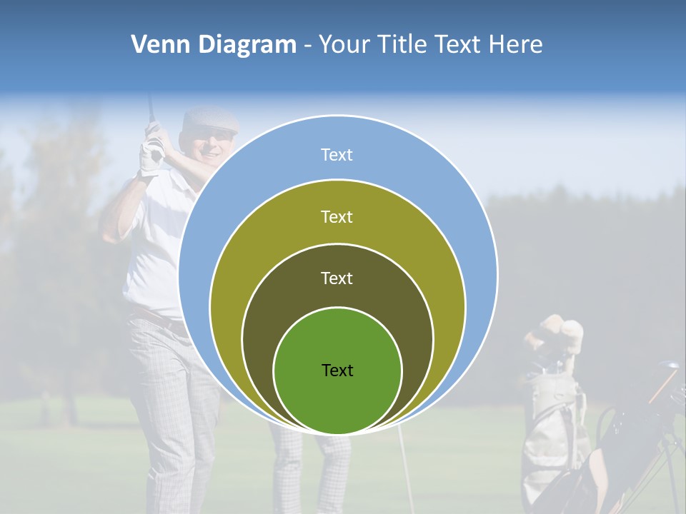 Senior Couple Golf PowerPoint Template
