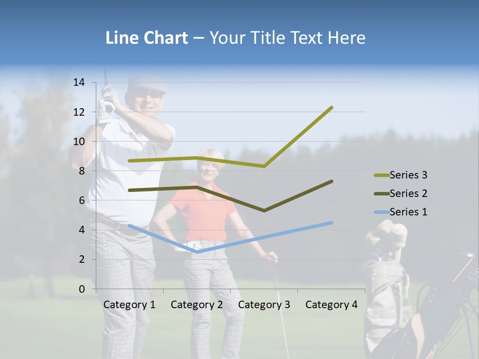 Senior Couple Golf PowerPoint Template