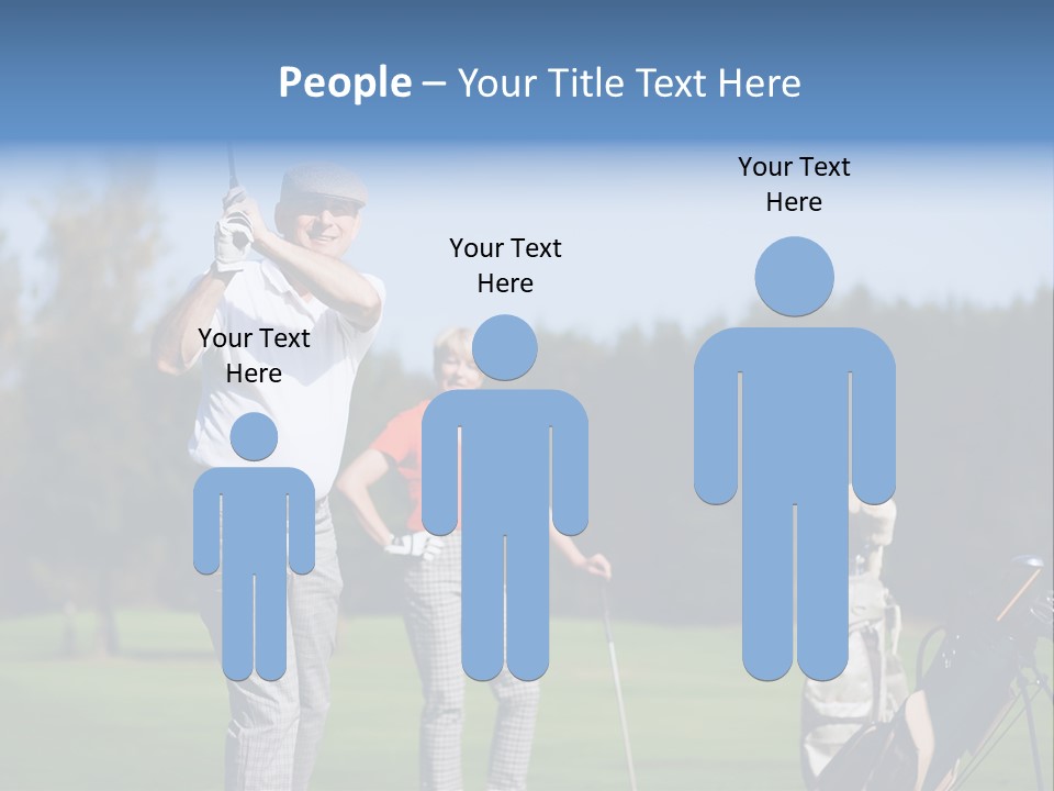 Senior Couple Golf PowerPoint Template