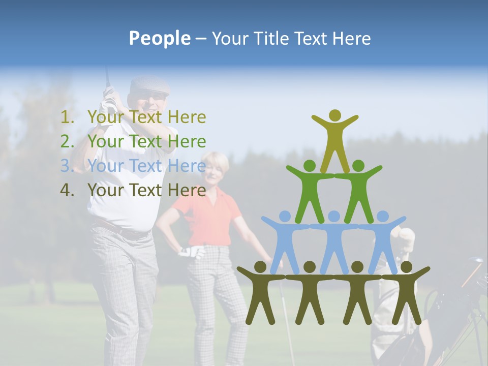 Senior Couple Golf PowerPoint Template