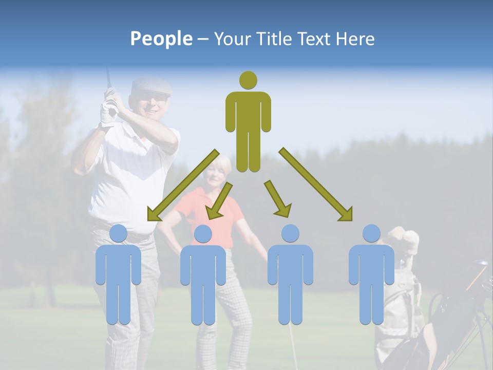 Senior Couple Golf PowerPoint Template
