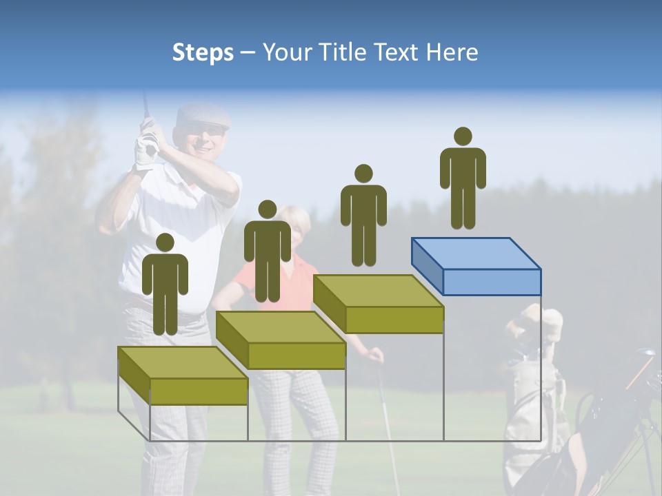 Senior Couple Golf PowerPoint Template