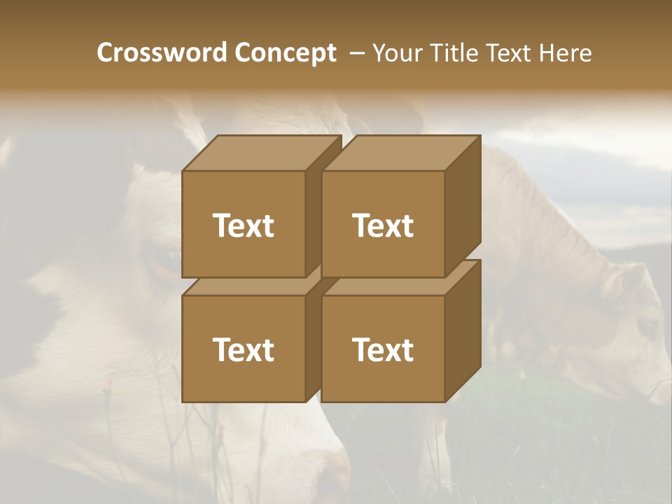 Agricultural Village Calf PowerPoint Template