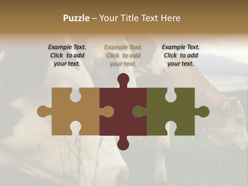 Agricultural Village Calf PowerPoint Template