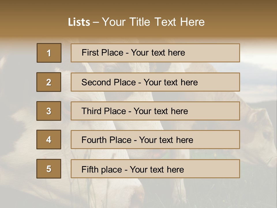 Agricultural Village Calf PowerPoint Template