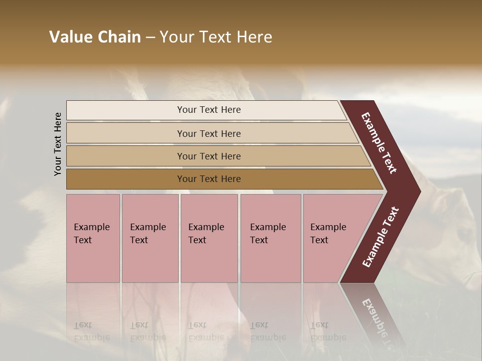 Agricultural Village Calf PowerPoint Template
