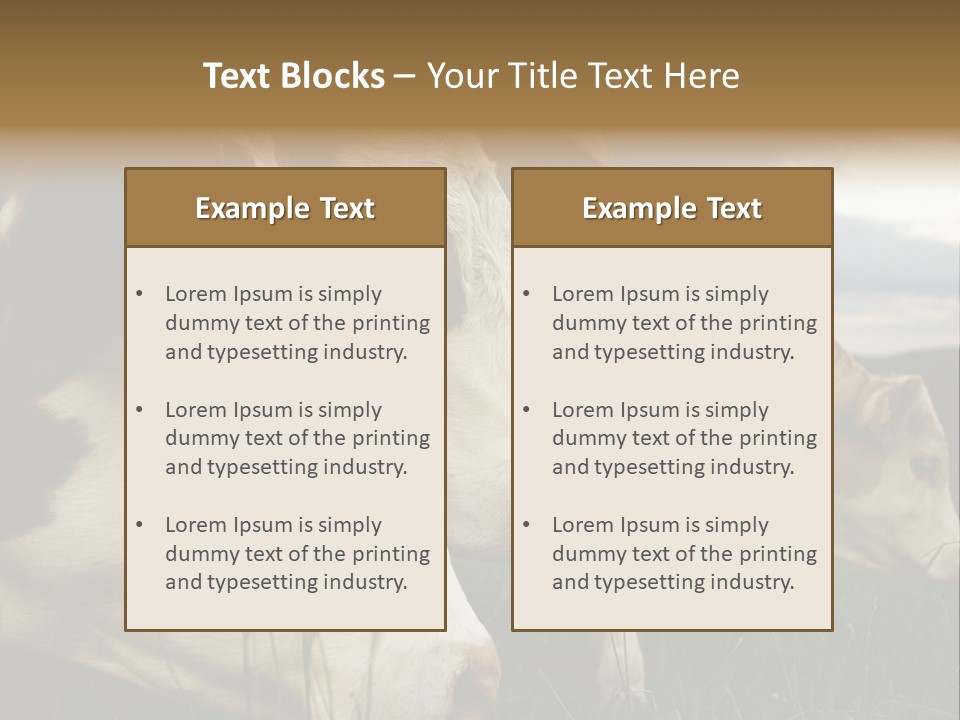 Agricultural Village Calf PowerPoint Template