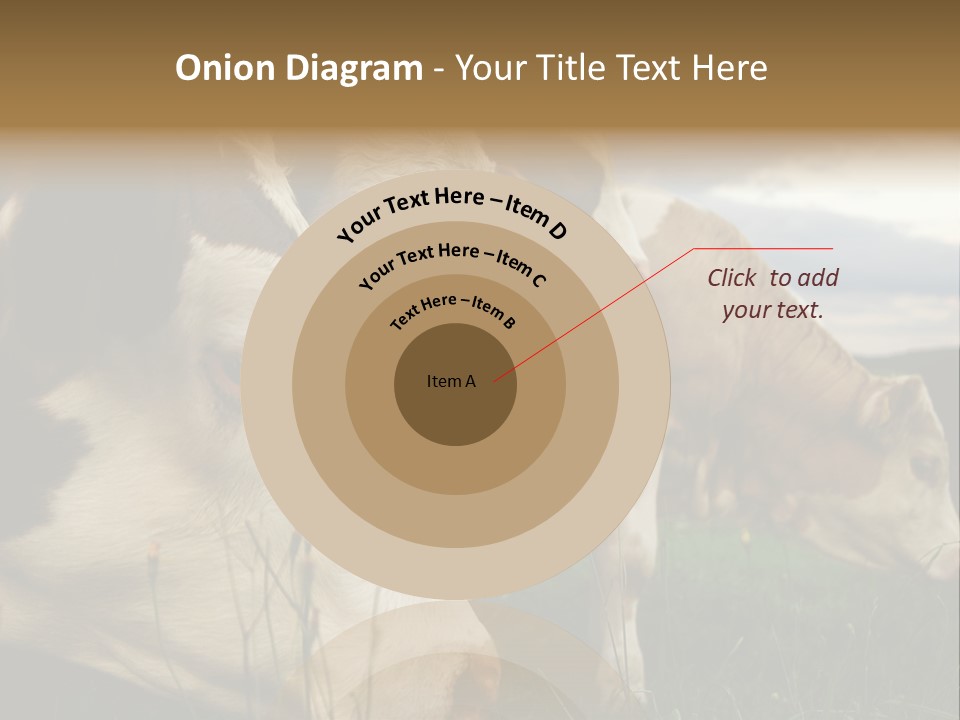 Agricultural Village Calf PowerPoint Template