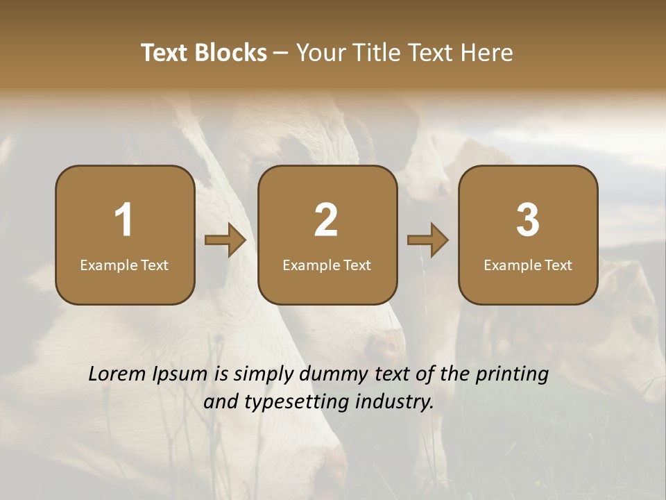Agricultural Village Calf PowerPoint Template