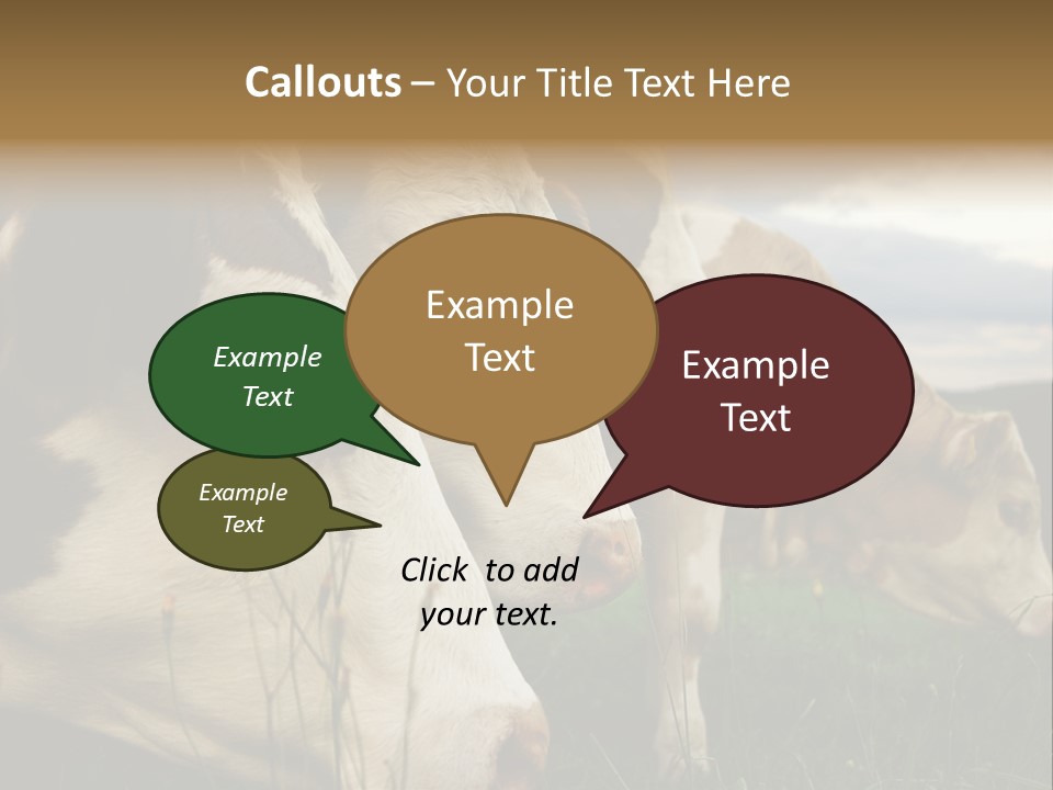 Agricultural Village Calf PowerPoint Template