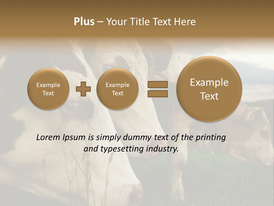 Agricultural Village Calf PowerPoint Template