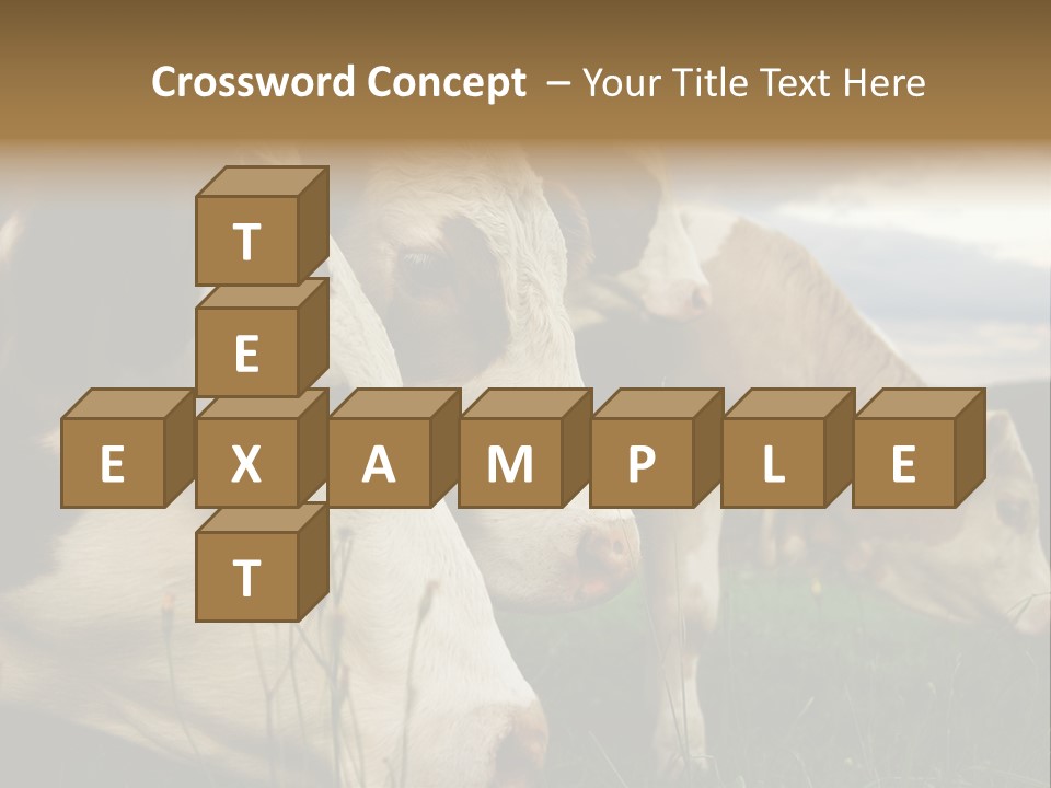 Agricultural Village Calf PowerPoint Template