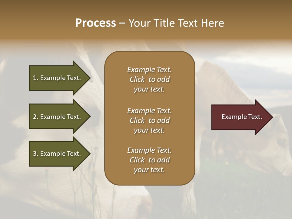 Agricultural Village Calf PowerPoint Template