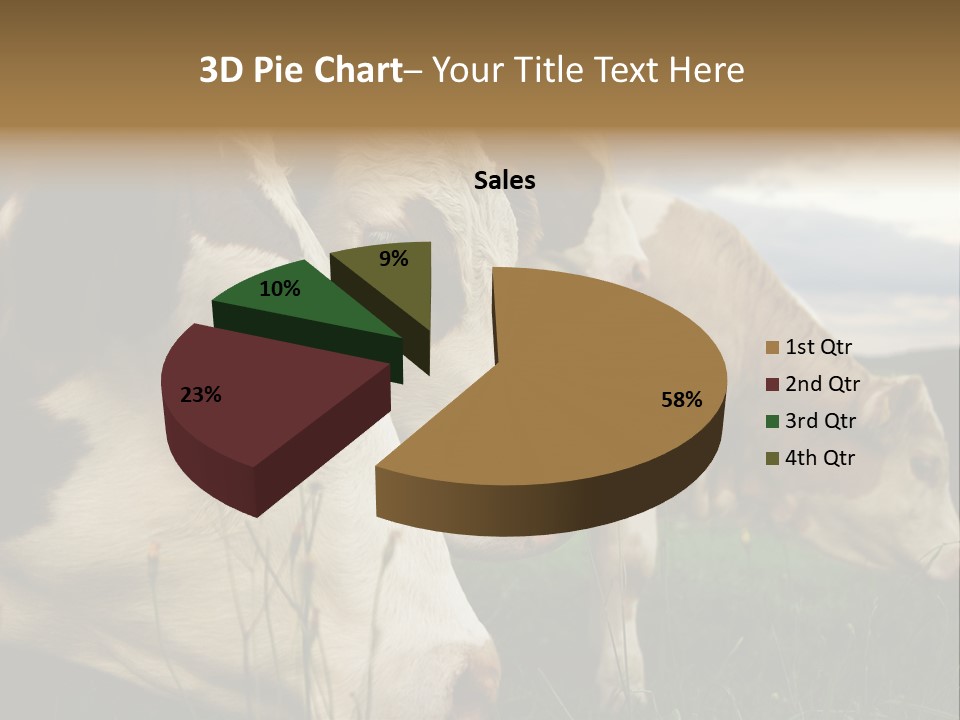 Agricultural Village Calf PowerPoint Template