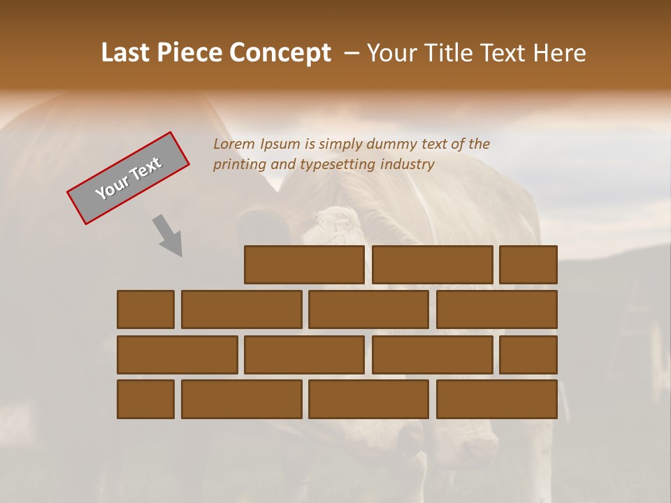 Cow Agricultural Village PowerPoint Template