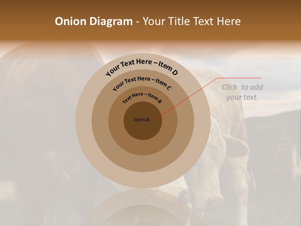 Cow Agricultural Village PowerPoint Template