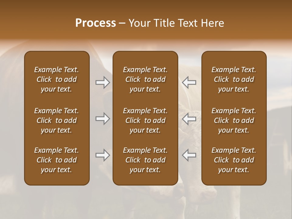 Cow Agricultural Village PowerPoint Template