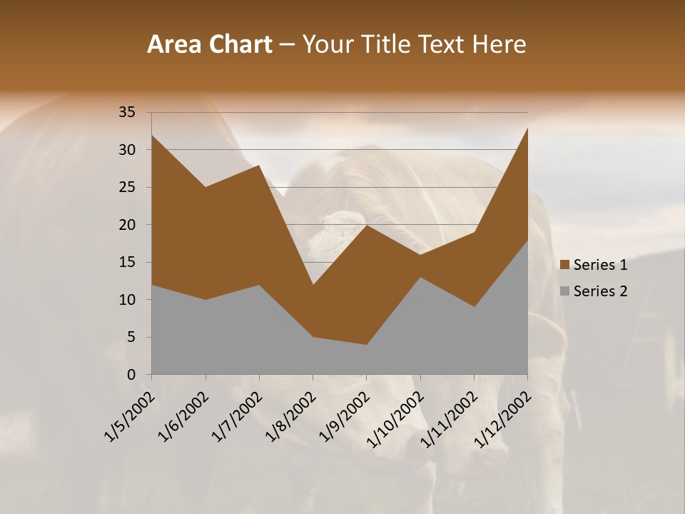 Cow Agricultural Village PowerPoint Template
