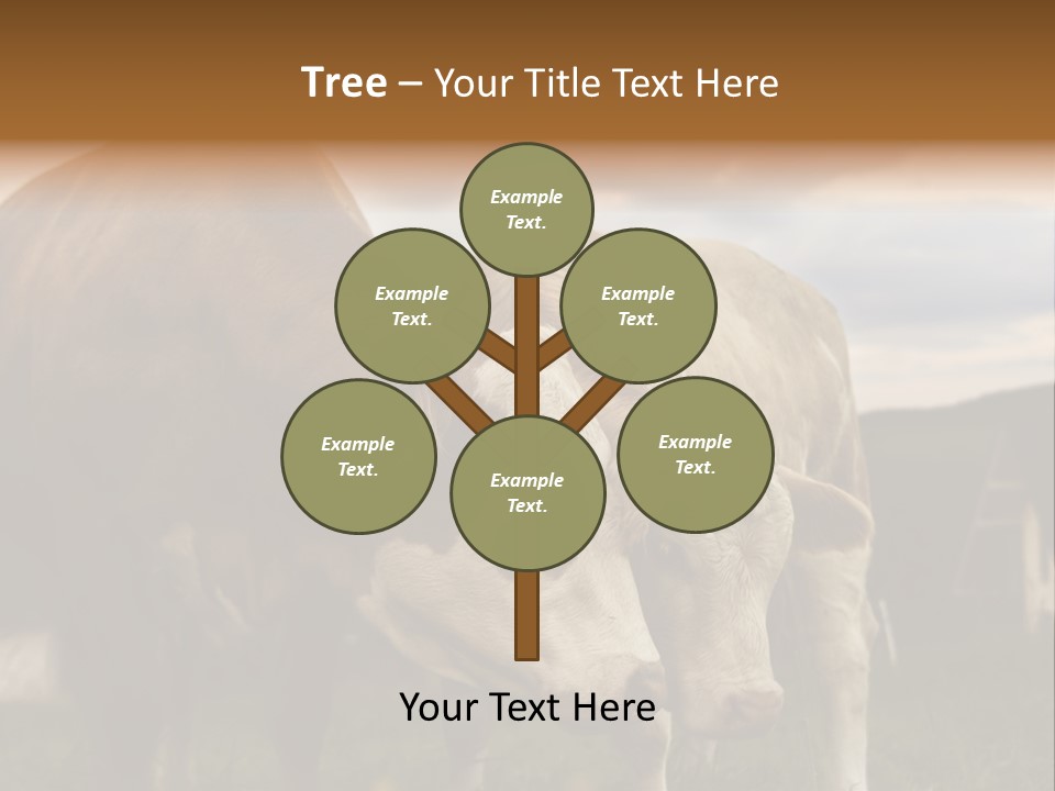 Cow Agricultural Village PowerPoint Template