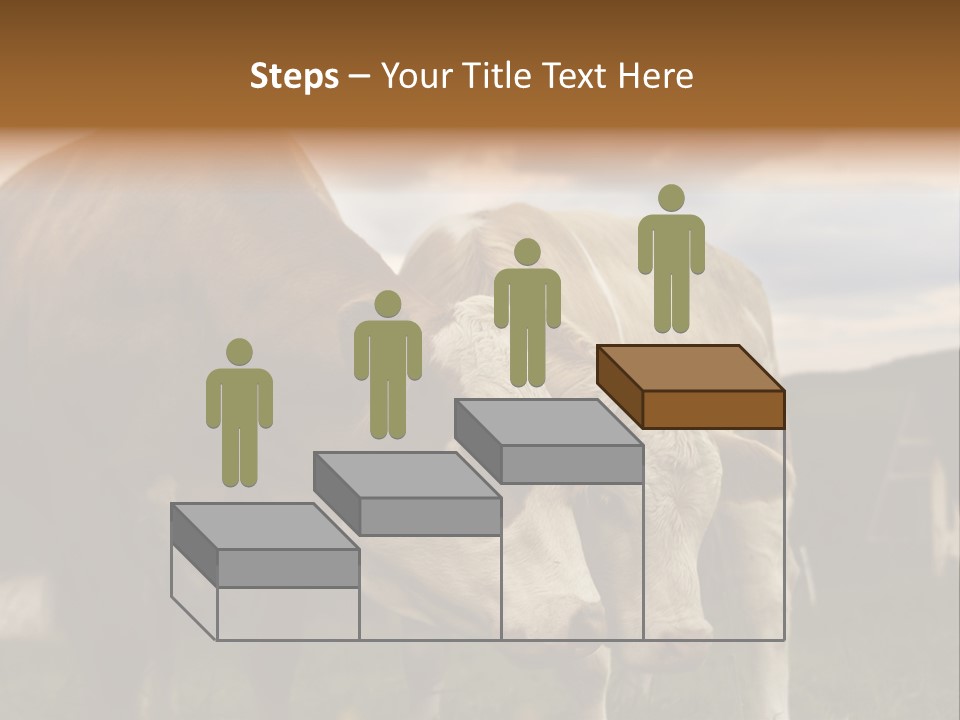 Cow Agricultural Village PowerPoint Template