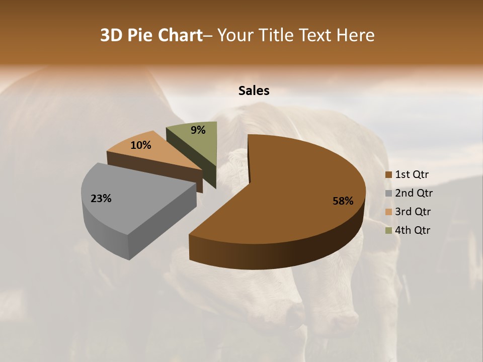 Cow Agricultural Village PowerPoint Template