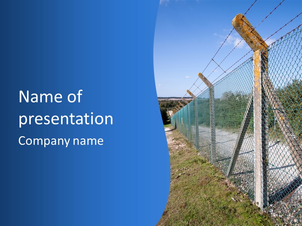 Barbwire Barbed Forbidden PowerPoint Template