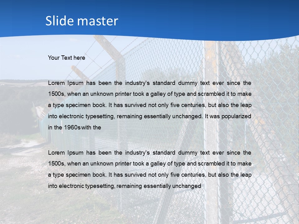 Barbwire Barbed Forbidden PowerPoint Template