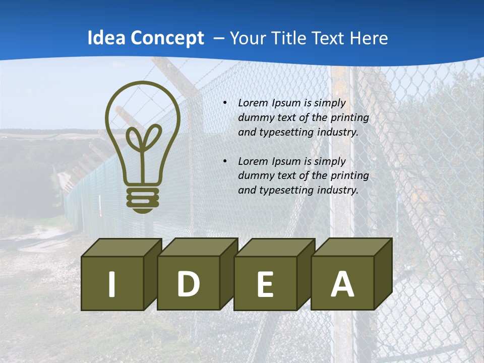 Barbwire Barbed Forbidden PowerPoint Template