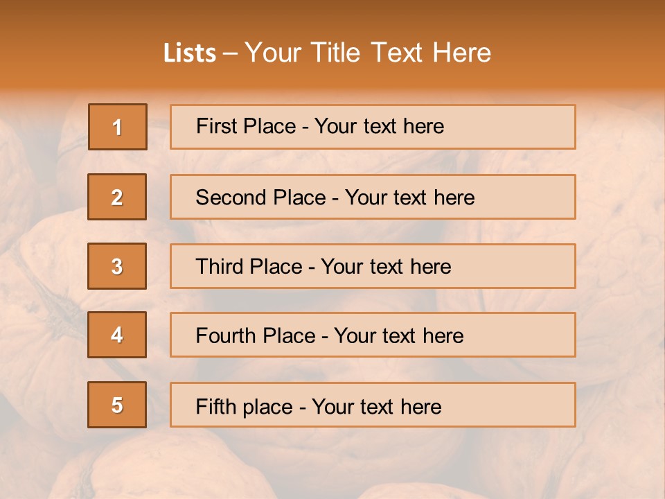 Shell Walnut Nut PowerPoint Template