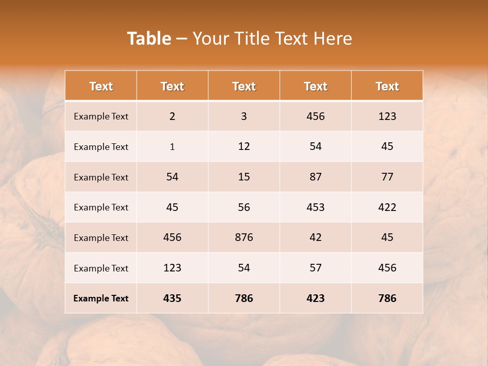 Shell Walnut Nut PowerPoint Template