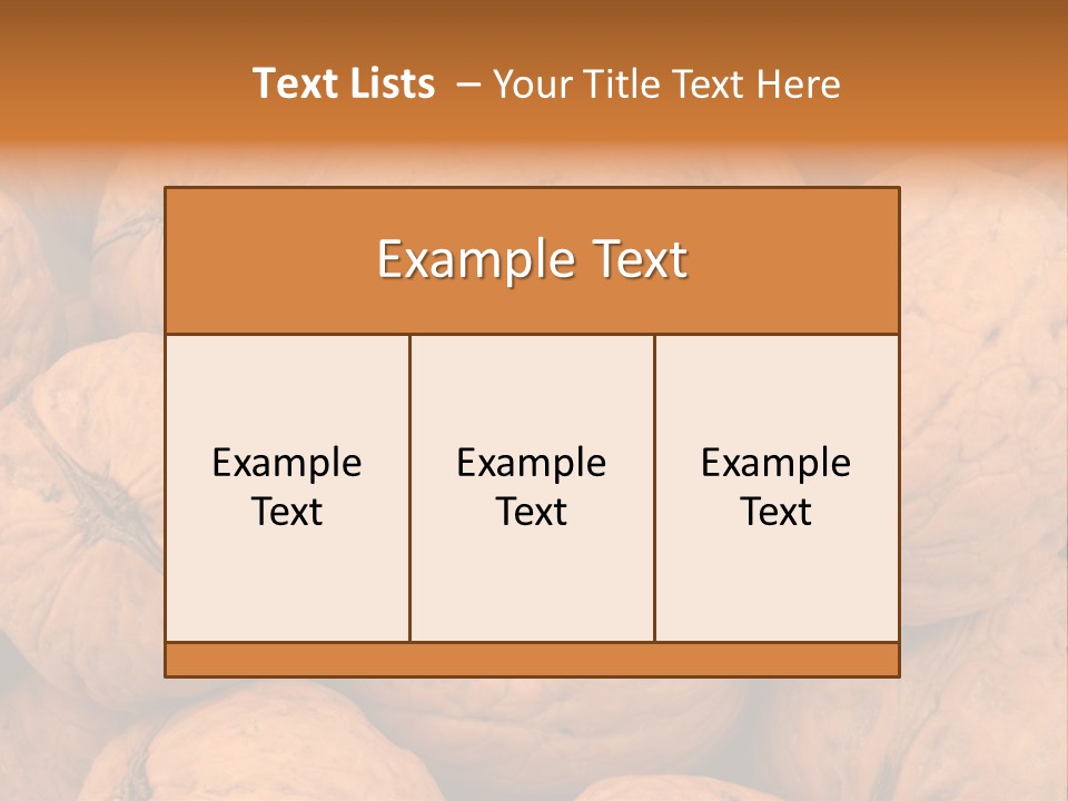 Shell Walnut Nut PowerPoint Template