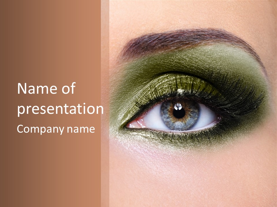 Eyeshadow Bright Female PowerPoint Template