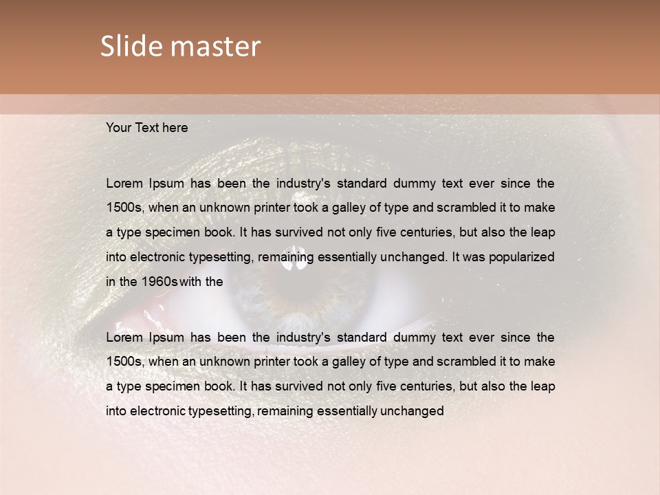 Eyeshadow Bright Female PowerPoint Template