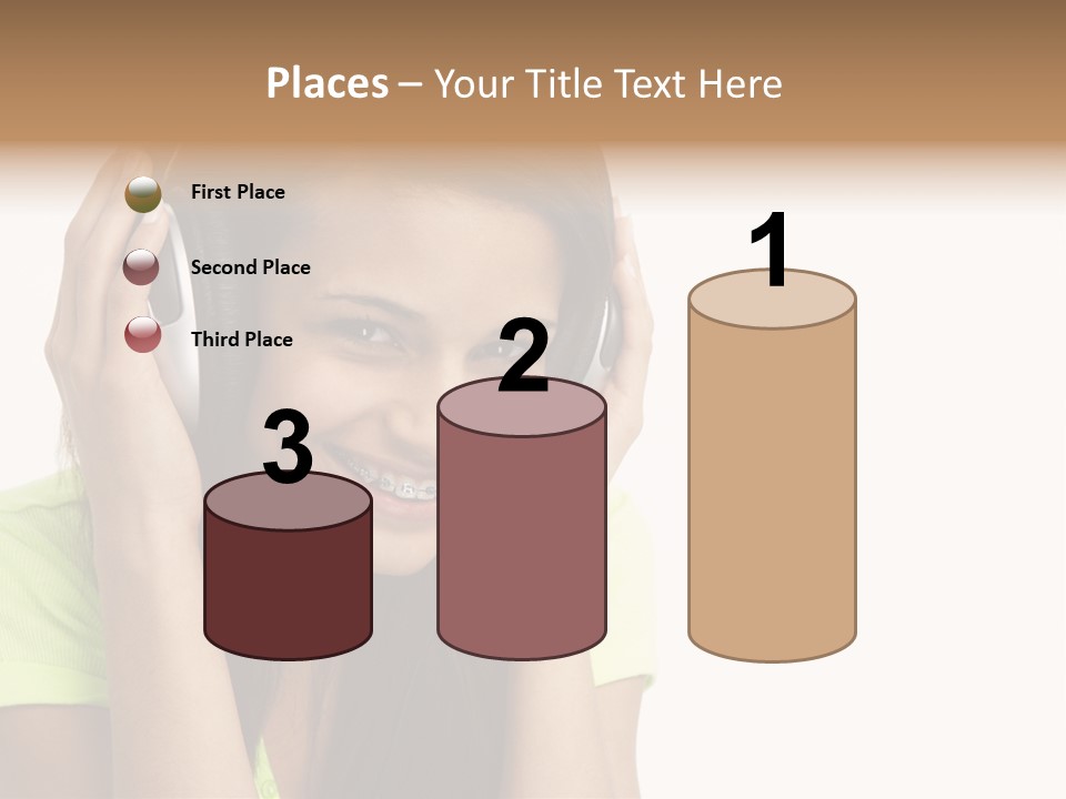 Listening Cheerful Electronic PowerPoint Template