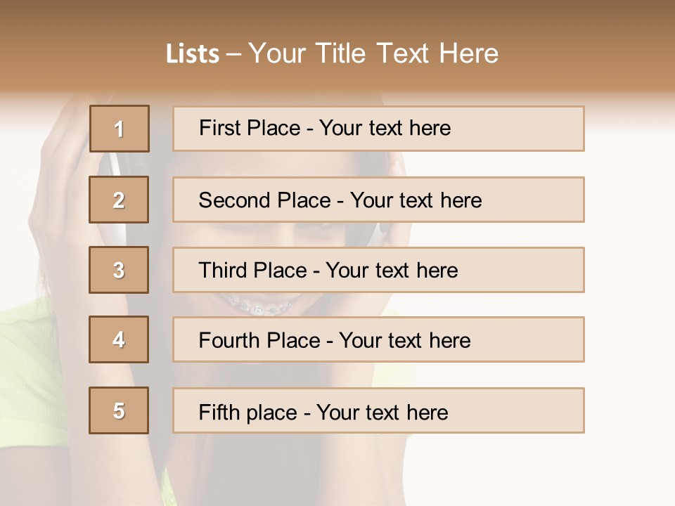 Listening Cheerful Electronic PowerPoint Template