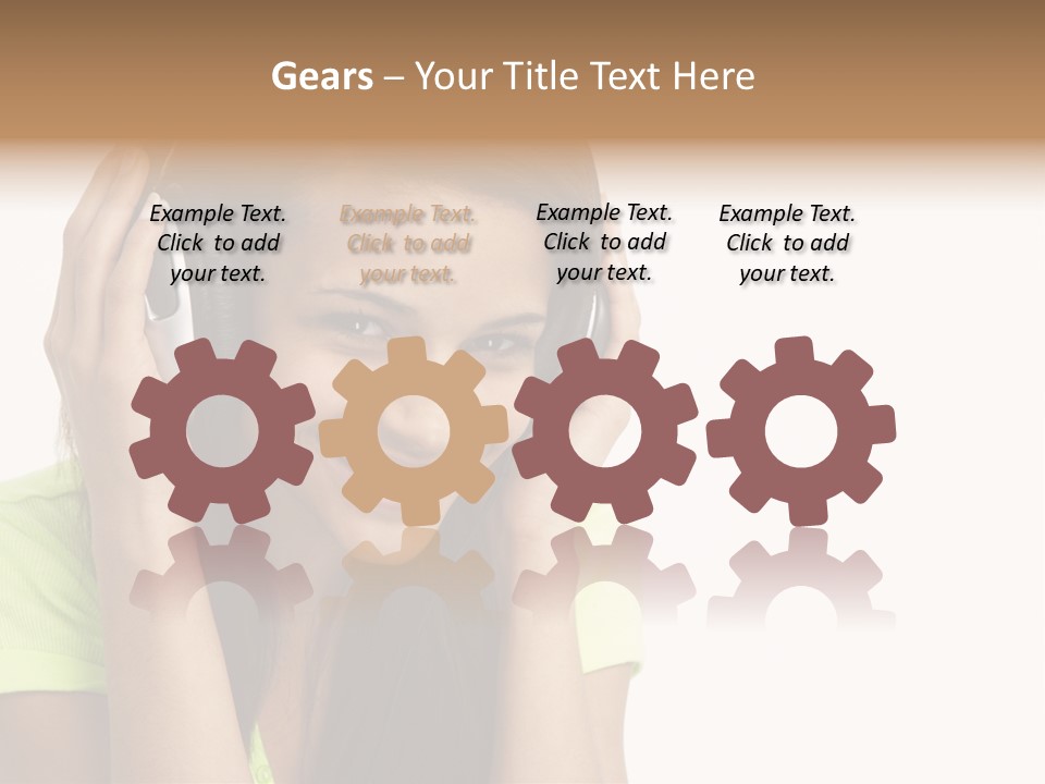 Listening Cheerful Electronic PowerPoint Template