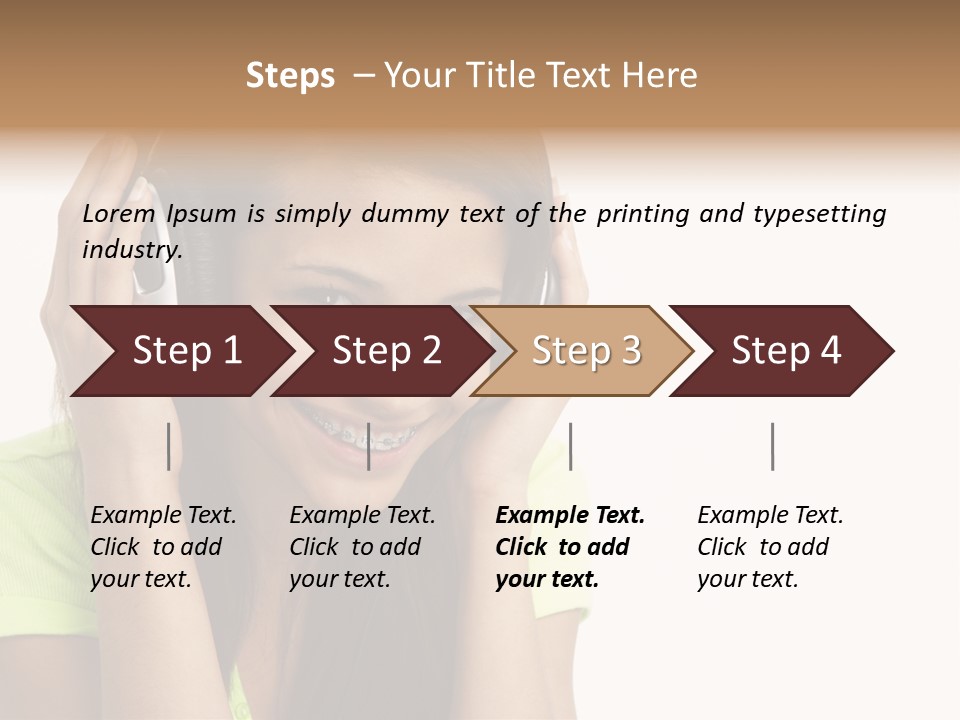 Listening Cheerful Electronic PowerPoint Template