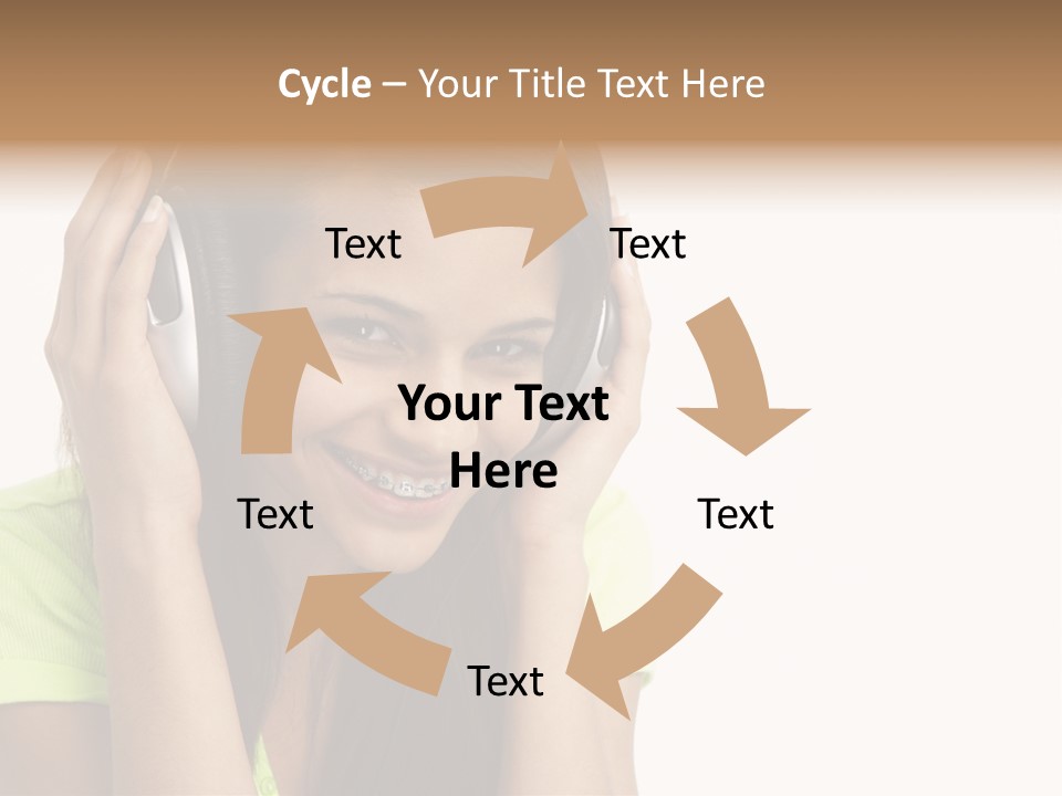 Listening Cheerful Electronic PowerPoint Template