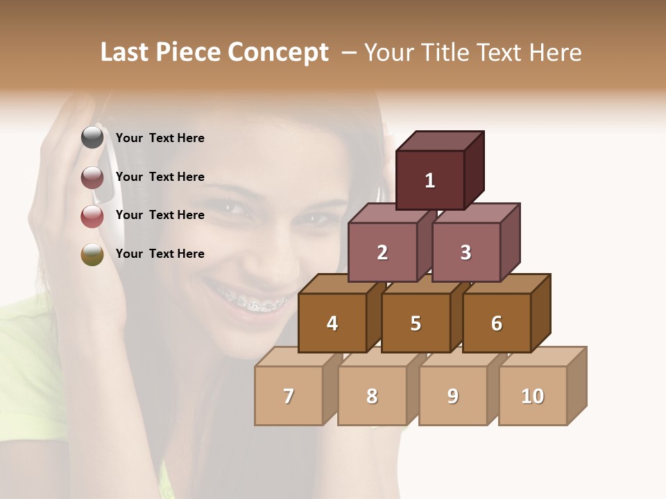 Listening Cheerful Electronic PowerPoint Template