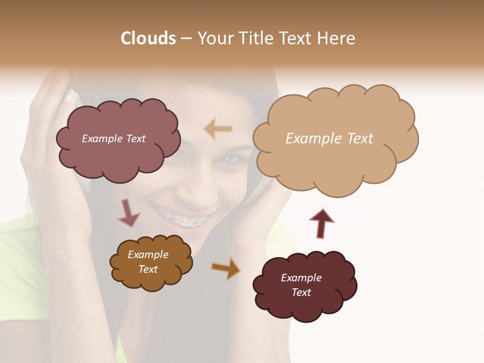 Listening Cheerful Electronic PowerPoint Template