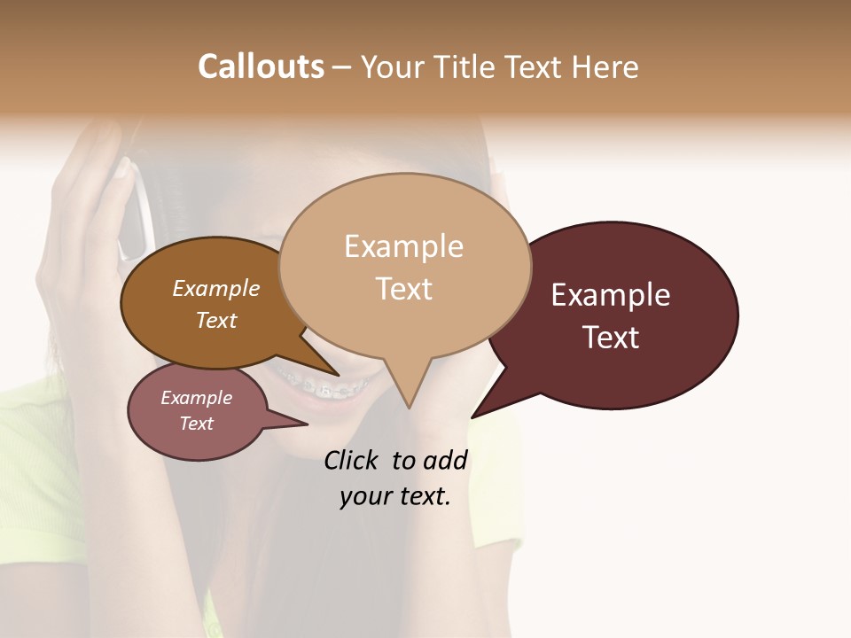 Listening Cheerful Electronic PowerPoint Template