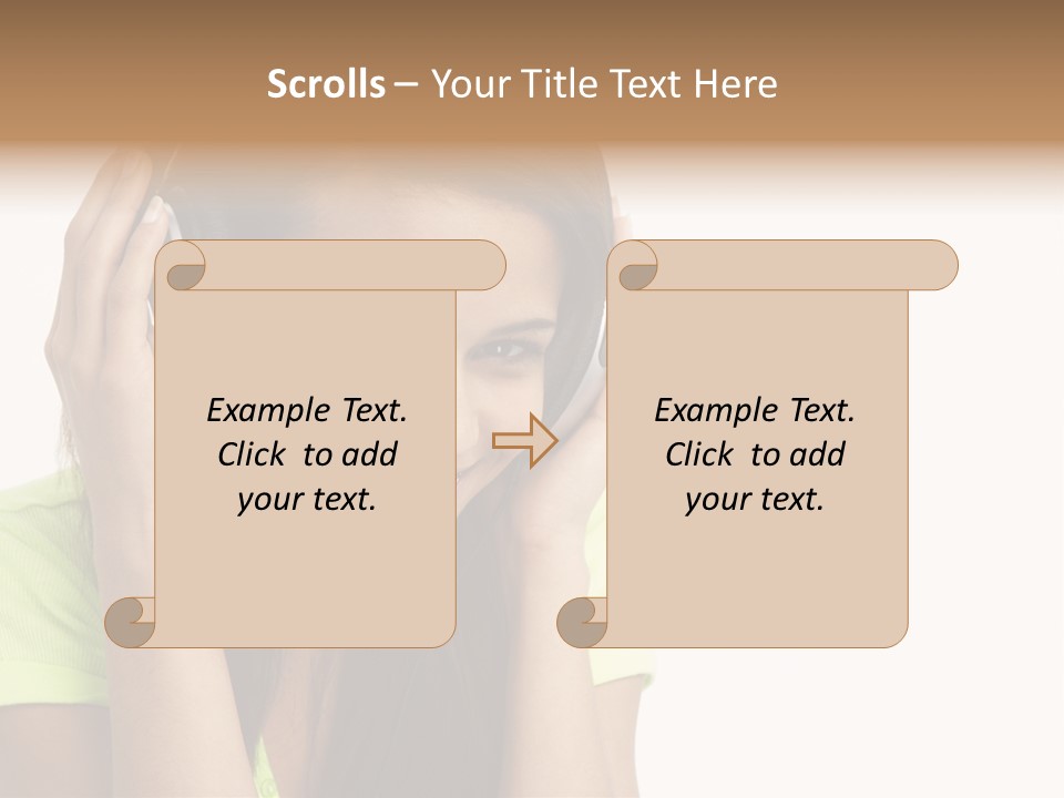 Listening Cheerful Electronic PowerPoint Template