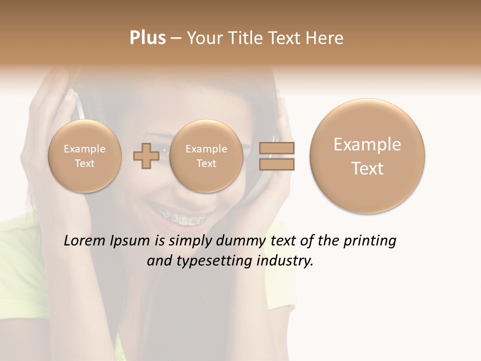 Listening Cheerful Electronic PowerPoint Template