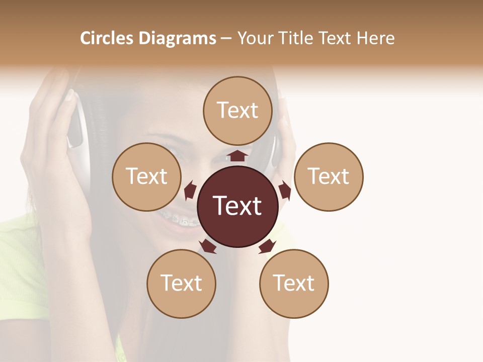 Listening Cheerful Electronic PowerPoint Template